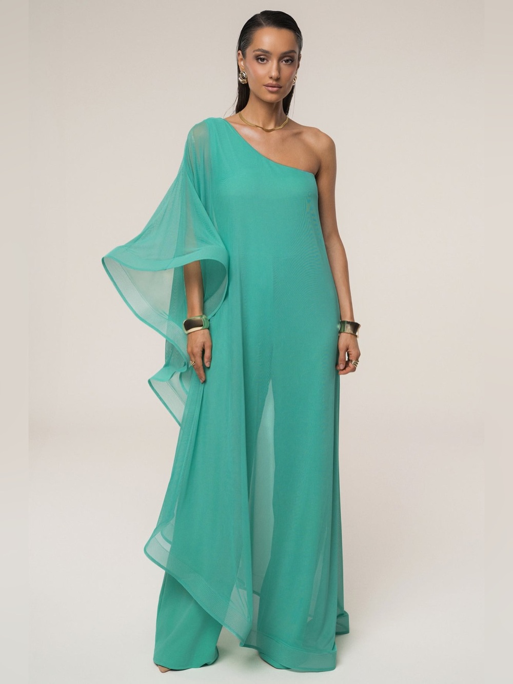 JLUXLABEL Green New Waves Jumpsuit